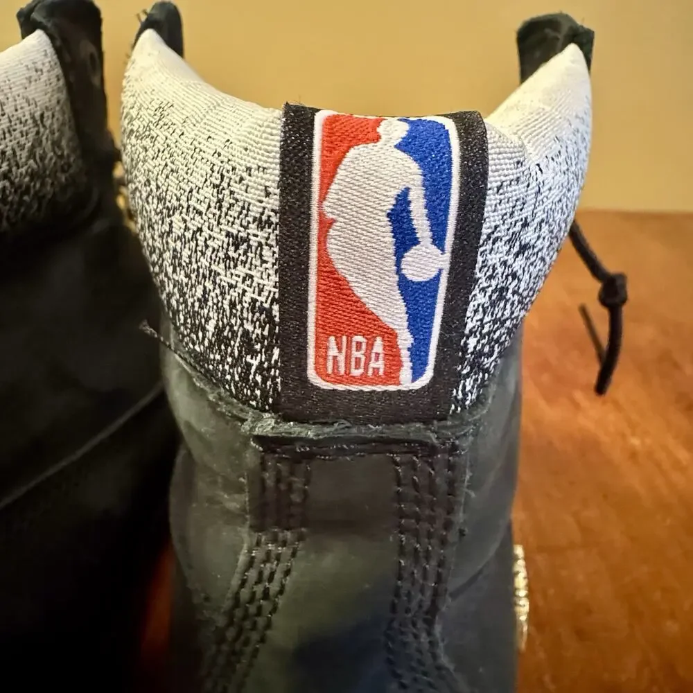 Timberland Boys 7 Blue Suede NBA Boots Canada Maple Leaf PrimaLoft EUC